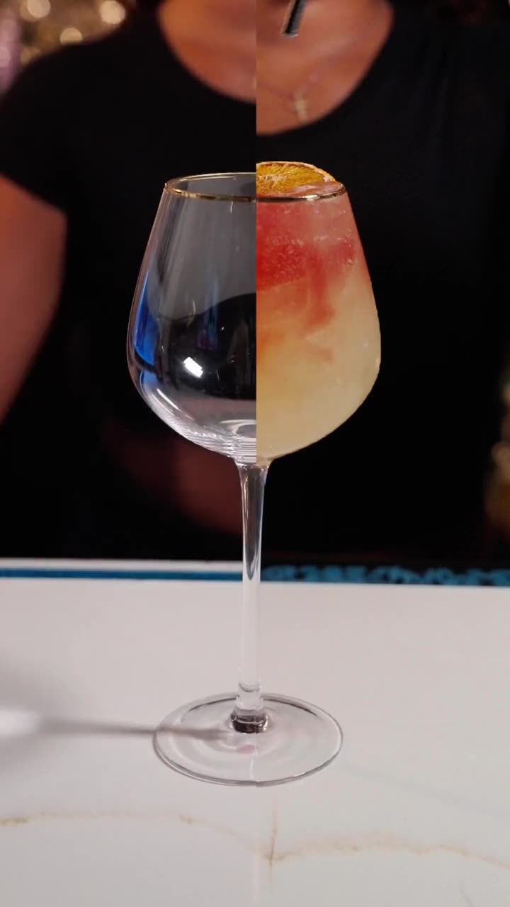 Split-screen cocktail reel